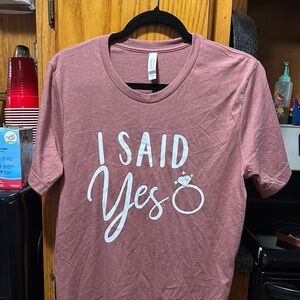 Bella Canvas “I Said Yes” Engagement T-Shirt